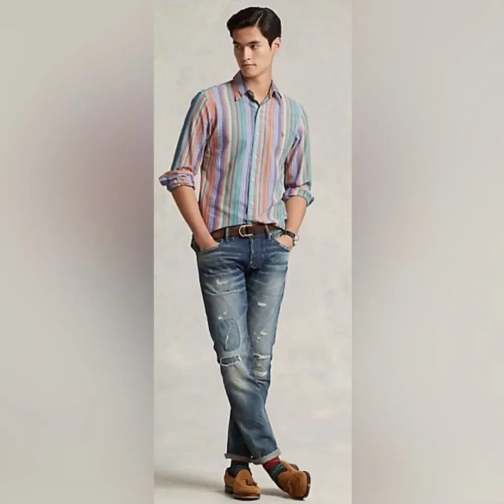 Polo Ralph Lauren Classic Fit Striped Oxford Shirt - Picture 3 of 10